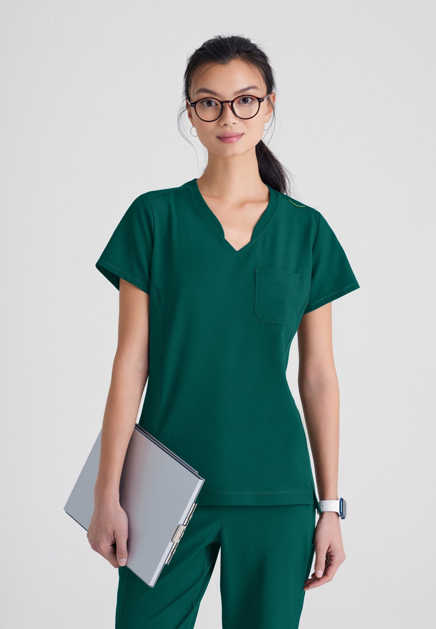 Sway Tuck-In Top - Hunter Green - Jen's Scrubs
